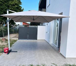 Ombrellone NUOVO da esterno 3 x 4 mt - Tortora