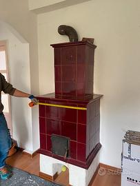 Stufa ad accumulo in maiolica