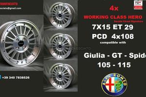 Cerchi 7X15 15 POLLICI Alfa Romeo GT Giulia Spider