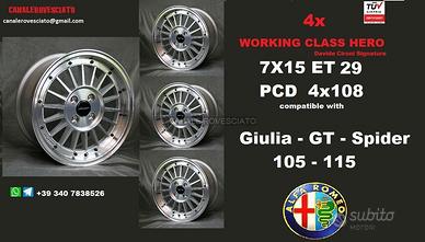 Cerchi 7X15 15 POLLICI Alfa Romeo GT Giulia Spider