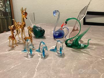 Animaletti in vetro soffiato