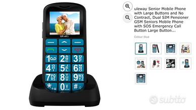 Telefono per anziani, numeri grandi, SOS