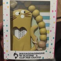 Massaggia gengive in silicone per neonati con clip
