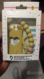 Massaggia gengive in silicone per neonati con clip