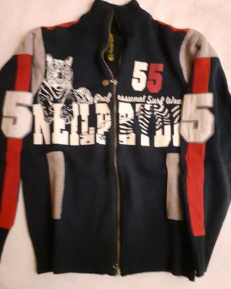Maglione Neilpryde Blu Tg S. con stampe.