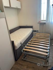 Letto singolo con secondo letto a cassetto