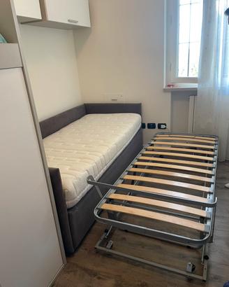 Letto singolo con secondo letto a cassetto