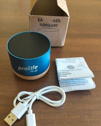 Mini altoparlante bluetooth speaker logo Prolife