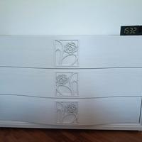 comò e comodini bianco larix moderni 