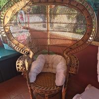 Poltrona papale vimini