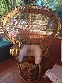 Poltrona papale vimini