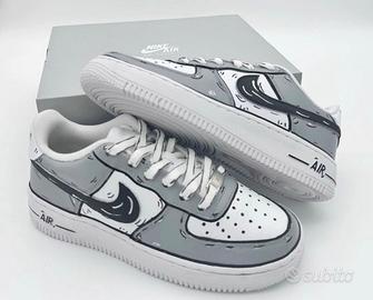 scarpe nike air force 1 effetto cartoon