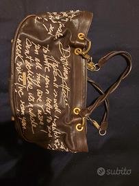 John Galliano borsa vintage in pelle marrone