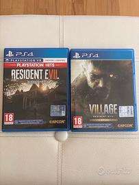 Resident evil 7 e village ps4