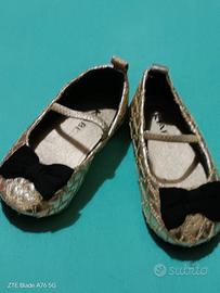 Ballerine bimba "Kiabi" dorate  n.21 nuove.