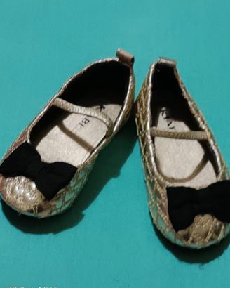 Ballerine bimba "Kiabi" dorate  n.21 nuove.