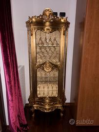 DUE VETRINE 1 ANTA IN LEGNO BAROCCO NO LE FABLIER