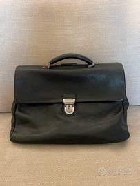 Borsa vera pelle nera  spalding & bros