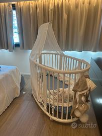 STOKKE SLEEPI MINI - culla ovale bianca completa