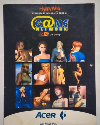 Calendario Game Network 2001 Happy Web