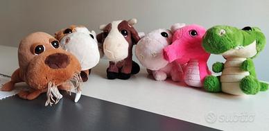 Sei peluche animali vari