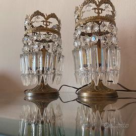 Coppia Abat-jour in cristallo stole Lugi XlV