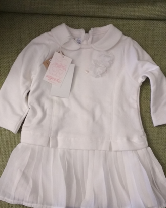Vestitino NUOVO bianco bimba 6/9 mesi