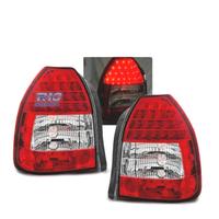 FANALI PER HONDA CIVIC 3P 95-01 LED ROSSO CRISTALL