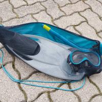 maschera sub e pinne taglia 37/38