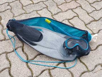 maschera sub e pinne taglia 37/38