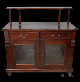 VETRINA IN MOGANO MASSELLO MOBILE LEGNO CREDENZA