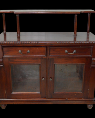 VETRINA IN MOGANO MASSELLO MOBILE LEGNO CREDENZA