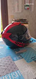 Giacca da moto+paraschiena+casco shark carbon tg S