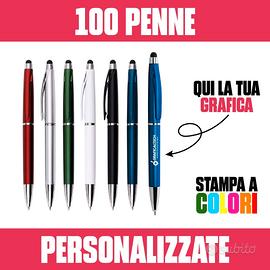 100 PENNE PERSONALIZZATE - CORONA - PENNA A SFERA