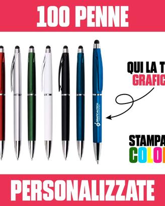 100 PENNE PERSONALIZZATE - CORONA - PENNA A SFERA