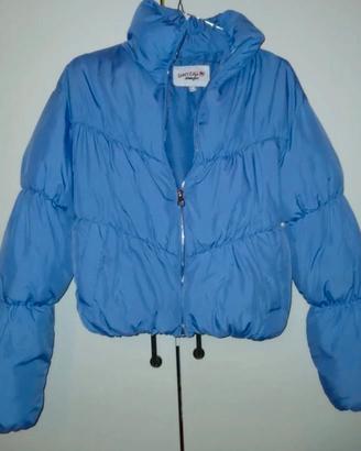 Bomber corto azzurro donna - stile Zara