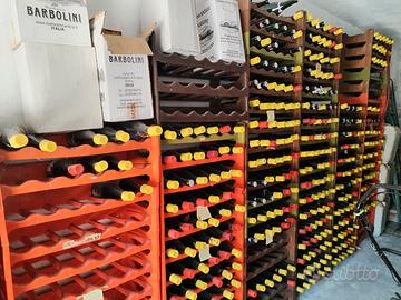 Scaffalature modulari plastica x bottiglie vino