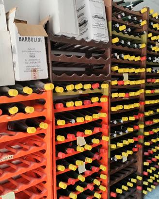 Scaffalature modulari plastica x bottiglie vino