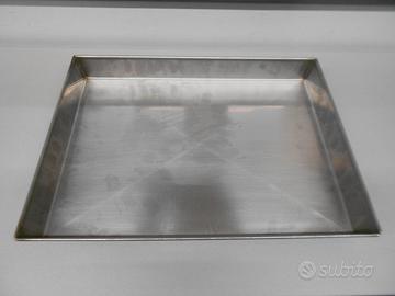 Teglia inox 40 cm x 30 cm bordo 4 cm