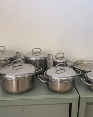 Set pentole in acciao inox