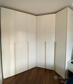 Armadio angolare con cabina