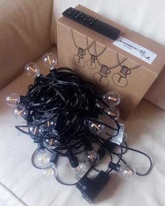 Catena Luminosa Esterno 30 metri LED con Telecoman