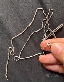 Collana in Argento 925 con Croce Vintage