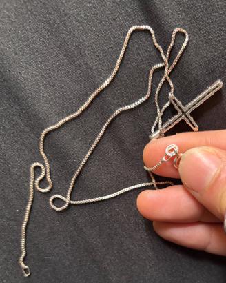 Collana in Argento 925 con Croce Vintage