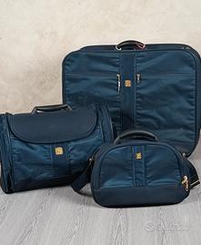 set 3 valigie vintage Samsonite da viaggio in tess