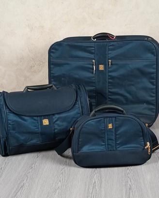 set 3 valigie vintage Samsonite da viaggio in tess