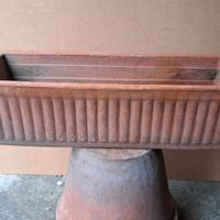 Vaso rettangolare terracotta vintage 