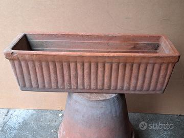 Vaso rettangolare terracotta vintage 