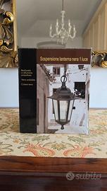 Lanterna Sospensione Esterno Alluminio Nero IP44