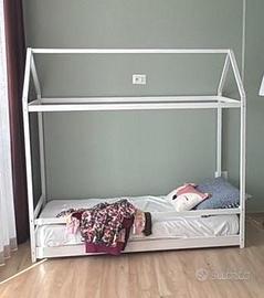 letto con capanna e materasso 